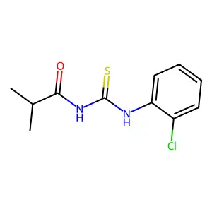 N-[(2-chlorophenyl)carbamothioyl]-2-methylpropanamide structure