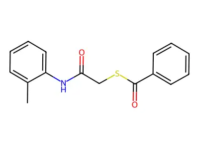 2-(Benzoylsulfanyl)-N-(2-methylphenyl)acetamide structure