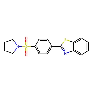 2-(4-Pyrrolidin-1-ylsulfonylphenyl)-1,3-benzothiazole structure