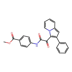 Methyl 4-[2-oxo-2-(2-phenylindolizin-3-yl)acetamido]benzoate structure