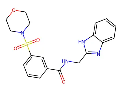 N-((1H-Benzo[d]imidazol-2-yl)methyl)-3-(morpholinosulfonyl)benzamide structure