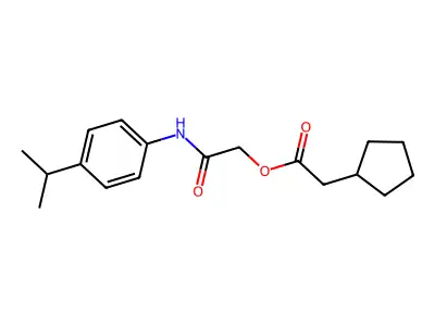 [2-Oxo-2-(4-propan-2-ylanilino)ethyl] 2-cyclopentylacetate structure