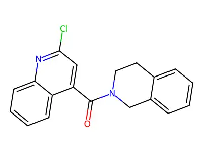 (2-chloroquinolin-4-yl)-(3,4-dihydro-1H-isoquinolin-2-yl)methanone structure