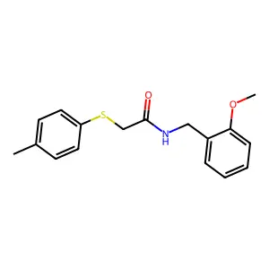 N-(2-methoxybenzyl)-2-[(4-methylphenyl)sulfanyl]acetamide structure