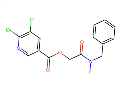 [Benzyl(methyl)carbamoyl]methyl 5,6-dichloropyridine-3-carboxylate structure