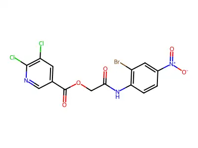 [(2-Bromo-4-nitrophenyl)carbamoyl]methyl 5,6-dichloropyridine-3-carboxylate structure
