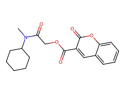 [2-[Cyclohexyl(methyl)amino]-2-oxoethyl] 2-oxochromene-3-carboxylate structure