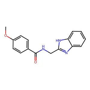 N-(1H-benzimidazol-2-ylmethyl)-4-methoxybenzamide structure