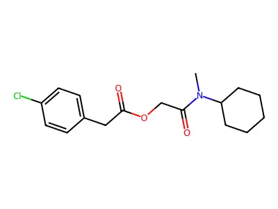 [Cyclohexyl(methyl)carbamoyl]methyl 2-(4-chlorophenyl)acetate structure