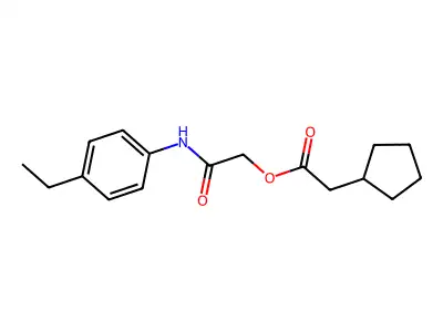 [2-(4-Ethylanilino)-2-oxoethyl] 2-cyclopentylacetate structure
