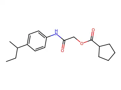 [2-(4-Butan-2-ylanilino)-2-oxoethyl] cyclopentanecarboxylate structure