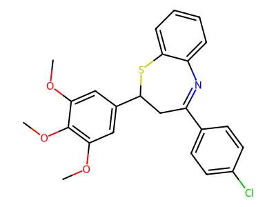 4-(4-Chlorophenyl)-2-(3,4,5-trimethoxyphenyl)-2,3-dihydro-1,5-benzothiazepine structure
