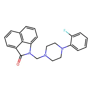 1-{[4-(2-fluorophenyl)piperazin-1-yl]methyl}benzo[cd]indol-2(1H)-one structure