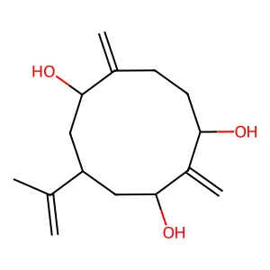 (1R,3S,5S,7R)-2,8-dimethylidene-5-prop-1-en-2-ylcyclodecane-1,3,7-triol structure