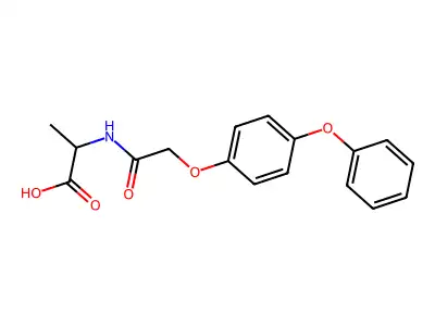 2-(2-(4-Phenoxyphenoxy)acetamido)propanoic acid structure