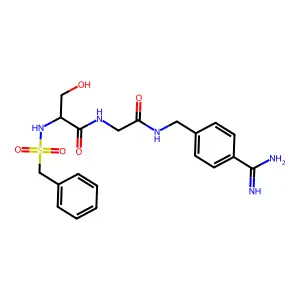 Benzylsulfonylserylglycine amidinobenzamide structure