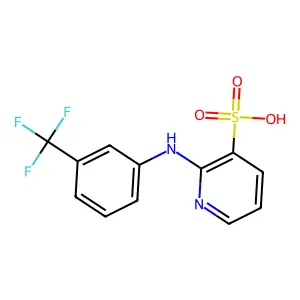 2-[[3-(Trifluoromethyl)phenyl]amino]-pyridine-3-sulfonic acid structure