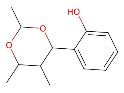 2-(2,5,6-Trimethyl-1,3-dioxan-4-yl)phenol structure
