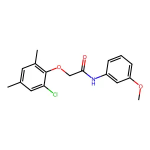 2-(2-chloro-4,6-dimethylphenoxy)-N-(3-methoxyphenyl)acetamide structure