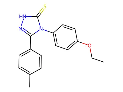 4-(4-ethoxyphenyl)-5-(4-methylphenyl)-4H-1,2,4-triazole-3-thiol structure
