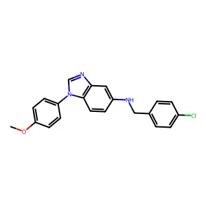 N-[(4-chlorophenyl)methyl]-1-(4-methoxyphenyl)benzimidazol-5-amine structure