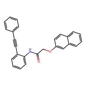 2-(naphthalen-2-yloxy)-N-[2-(phenylethynyl)phenyl]acetamide structure