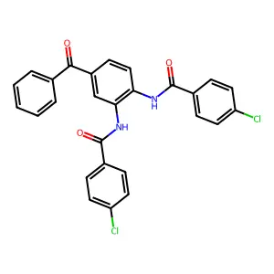 N-[4-benzoyl-2-[(4-chlorobenzoyl)amino]phenyl]-4-chlorobenzamide structure