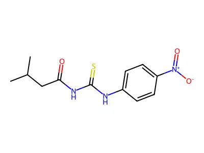 3-methyl-N-[(4-nitrophenyl)carbamothioyl]butanamide structure