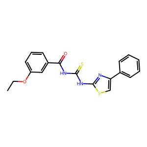 3-ethoxy-N-[(4-phenyl-1,3-thiazol-2-yl)carbamothioyl]benzamide structure