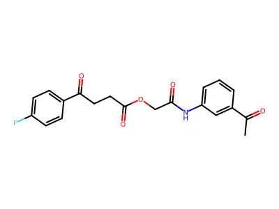 [2-(3-Acetylanilino)-2-oxoethyl] 4-(4-fluorophenyl)-4-oxobutanoate structure