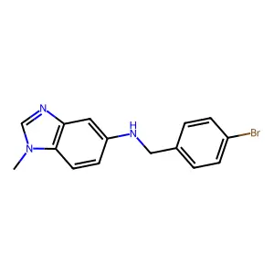 N-[(4-bromophenyl)methyl]-1-methylbenzimidazol-5-amine structure