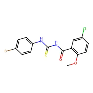 N-[(4-bromophenyl)carbamothioyl]-5-chloro-2-methoxybenzamide structure