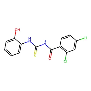 2,4-dichloro-N-[(2-hydroxyphenyl)carbamothioyl]benzamide structure