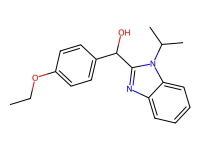 (4-ethoxyphenyl)[1-(propan-2-yl)-1H-benzimidazol-2-yl]methanol structure