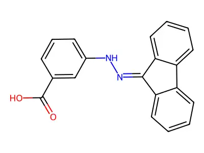 3-(2-fluoren-9-ylidenehydrazinyl)benzoic Acid structure