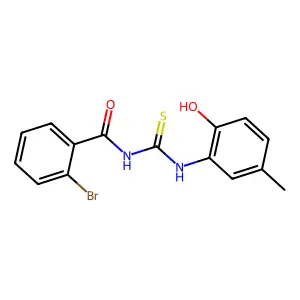 2-bromo-N-[(2-hydroxy-5-methylphenyl)carbamothioyl]benzamide structure