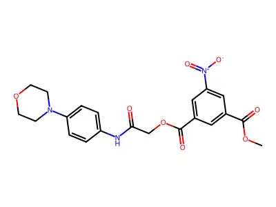 1-O-methyl 3-O-[2-(4-morpholin-4-ylanilino)-2-oxoethyl] 5-nitrobenzene-1,3-dicarboxylate structure