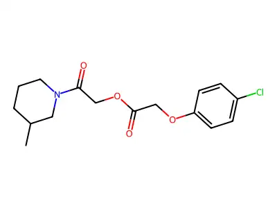[2-(3-Methylpiperidin-1-yl)-2-oxoethyl] 2-(4-chlorophenoxy)acetate structure