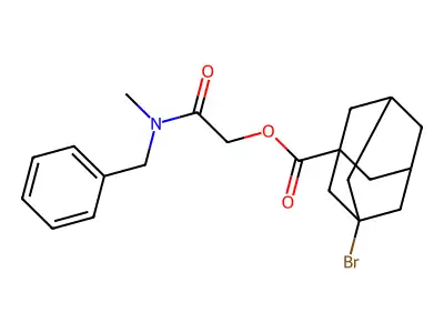 [2-[Benzyl(methyl)amino]-2-oxoethyl] 3-bromoadamantane-1-carboxylate structure