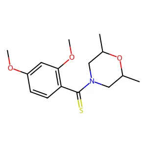 (2,4-Dimethoxyphenyl)(2,6-dimethylmorpholin-4-yl)methanethione structure