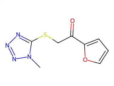 1-(2-Furanyl)-2-[(1-methyl-5-tetrazolyl)thio]ethanone structure