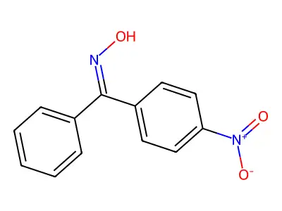 p-Nitrobenzophenone oxime structure
