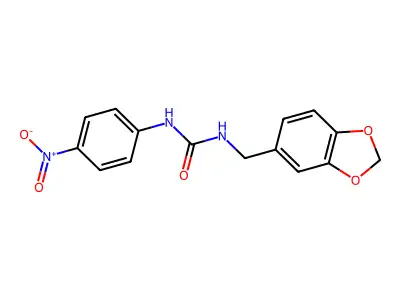 1-(1,3-Benzodioxol-5-ylmethyl)-3-(4-nitrophenyl)urea structure