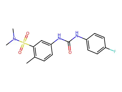 5-(3-(4-Fluorophenyl)ureido)-N,N,2-trimethylbenzenesulfonamide structure