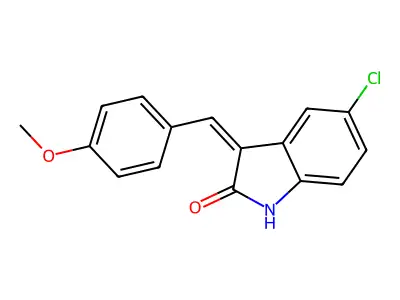 5-Chloro-3-(4-methoxybenzylidene)indolin-2-one structure