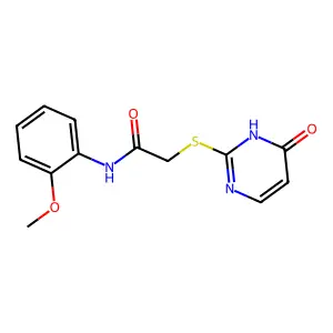 2-[(4-hydroxypyrimidin-2-yl)sulfanyl]-N-(2-methoxyphenyl)acetamide structure