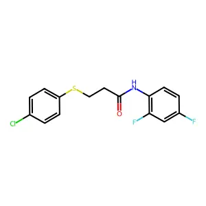 3-[(4-chlorophenyl)sulfanyl]-N-(2,4-difluorophenyl)propanamide structure