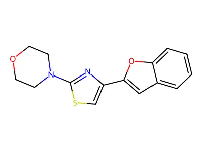 4-[4-(1-Benzofuran-2-yl)-1,3-thiazol-2-yl]morpholine structure