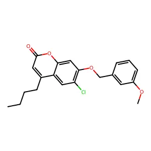 4-butyl-6-chloro-7-[(3-methoxybenzyl)oxy]-2H-chromen-2-one structure