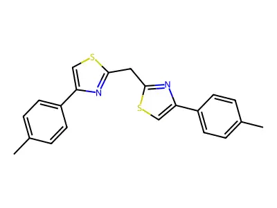 Bis(4-(p-tolyl)thiazol-2-yl)methane structure